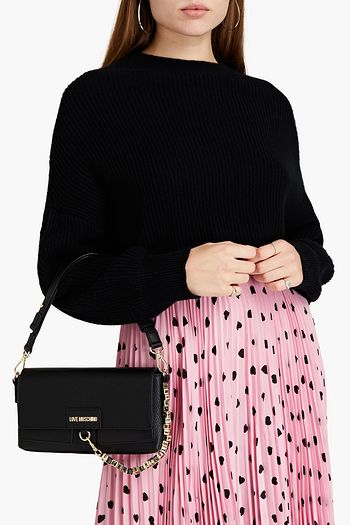 LOVE MOSCHINO Pebbled-leather shoulder bag