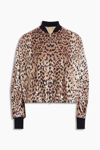 VALENTINO Sequined silk bomber jacket