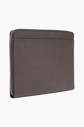MONTBLANC Logo-appliquéd textured-leather tablet case