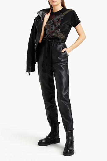 JUST CAVALLI Crystal-embellished cotton-jersey T-shirt