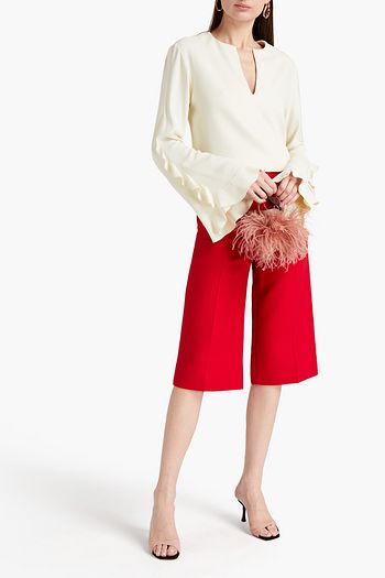 GIAMBATTISTA VALLI Tunika aus Crêpe mit Rüschen