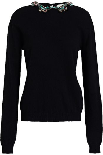 VALENTINO Pullover aus einer Woll-Kaschmirmischung mit Kristallverzierung