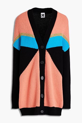 M MISSONI Metallic-trimmed wool cardigan
