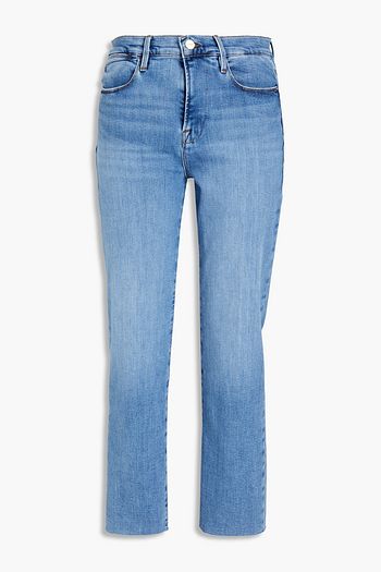 FRAME Le High cropped high-rise straight-leg jeans