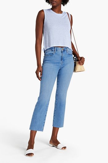 FRAME Le High cropped high-rise straight-leg jeans