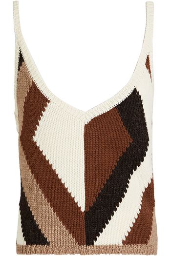 GIAMBATTISTA VALLI Intarsia-knit wool-blend top