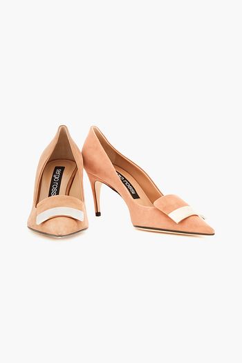 SERGIO ROSSI sr1 suede pumps