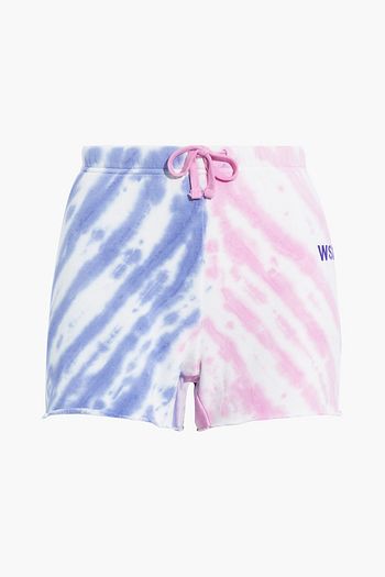 WSLY The Ecosoft Sweat tie-dyed organic cotton-blend fleece shorts