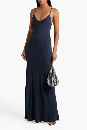 TIGERLILY Lucia Liana crepe maxi slip dress