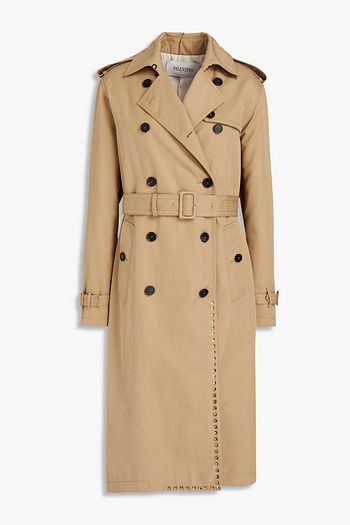 VALENTINO Trenchcoat aus Gabardine mit Nieten