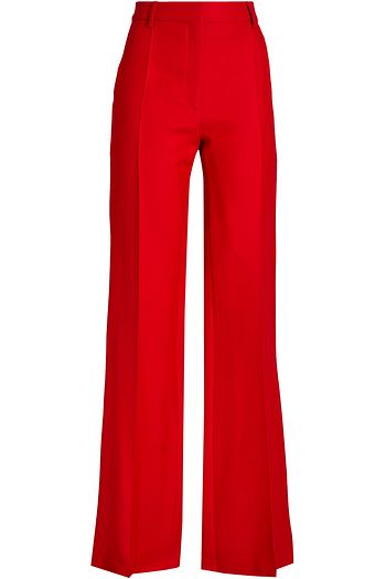 VALENTINO Silk and wool-blend crepe flared pants