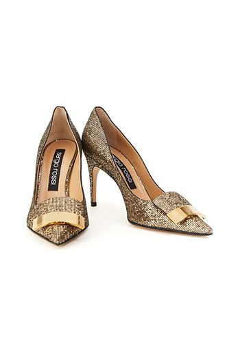 SERGIO ROSSI sr1 glittered leather pumps