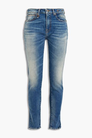 R13 Alison distressed faded high-rise skinny jeans