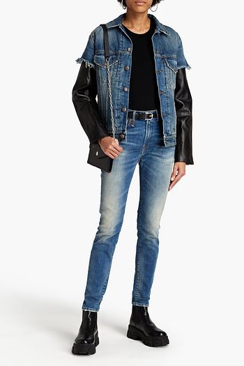 R13 Alison distressed faded high-rise skinny jeans