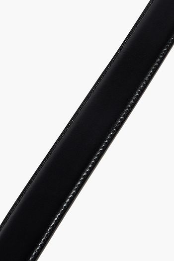 MONTBLANC Logo-appliquéd leather belt