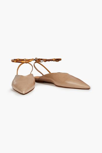 JIL SANDER Leather point-toe flats