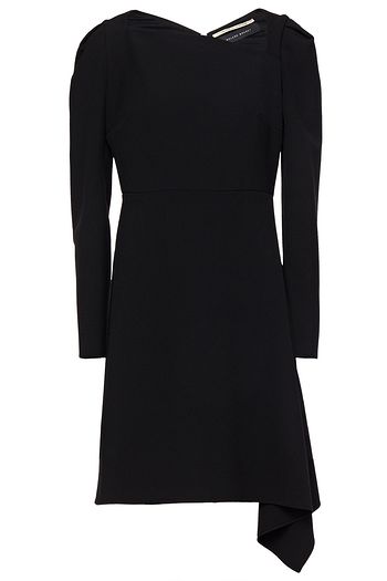 ROLAND MOURET Charwell asymmetric crepe mini dress