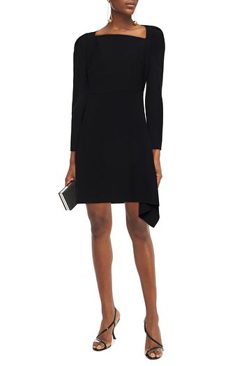 ROLAND MOURET Charwell asymmetric crepe mini dress
