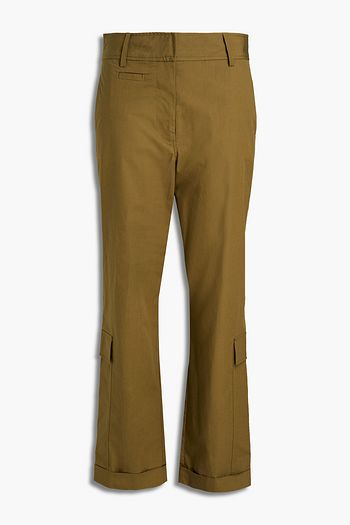 FRAME Stretch-cotton straight-leg pants