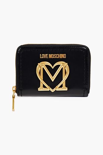 LOVE MOSCHINO Embellished faux leather wallet