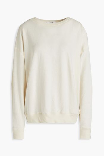 FRAME Au Natural Uni oversized cotton-blend jersey sweatshirt