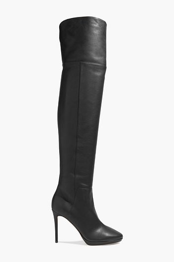 JIMMY CHOO Hayley 100 pebbled-leather over-the-knee boots