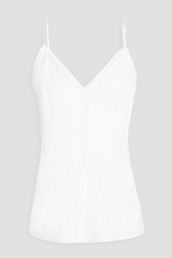 FRAME Frayed satin-crepe camisole