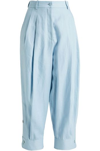 EMILIO PUCCI Pleated linen-twill tapered pants