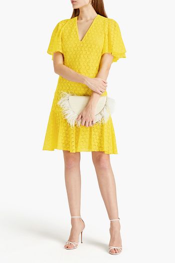 GIAMBATTISTA VALLI Cotton-blend guipure lace dress