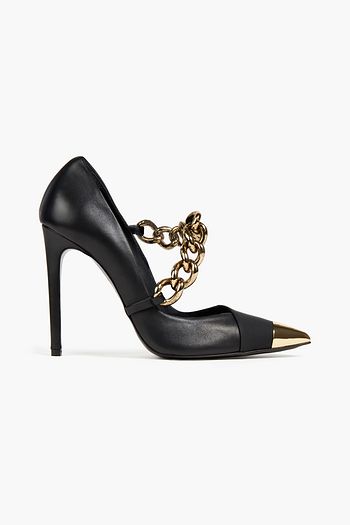 JUST CAVALLI Embellished leather pumps