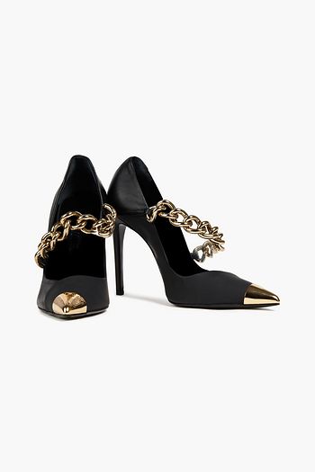 JUST CAVALLI Embellished leather pumps