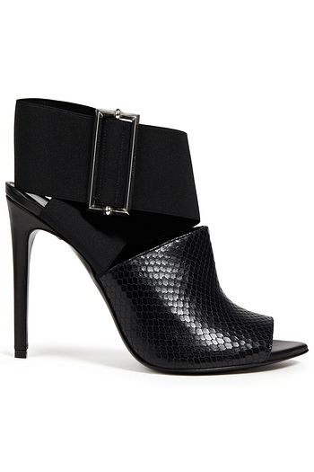 JUST CAVALLI Sandalen aus Leder mit Schlangeneffekt und Schnalle