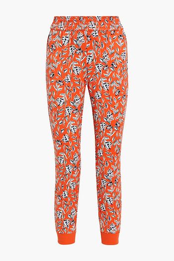 ALICE + OLIVIA Tokyo floral-print satin-jersey track pants