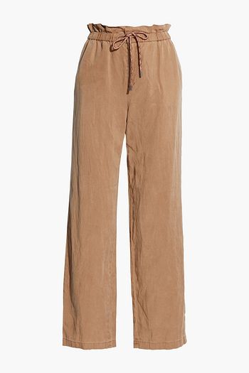ALICE + OLIVIA Henry Lyocell, linen and cotton-blend twill wide-leg pants