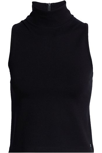 DKNY Cropped stretch-ponte top