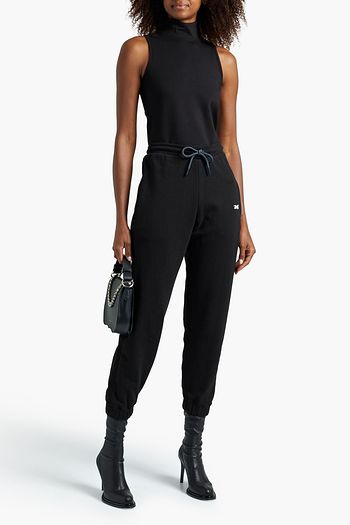 DKNY Cropped stretch-ponte top