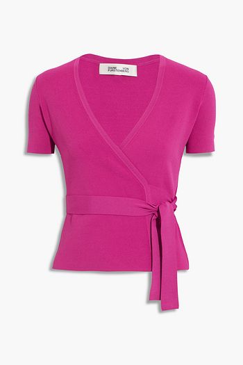 DIANE VON FURSTENBERG Mirella stretch-knit wrap top