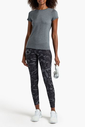 DKNY Cropped printed stretch leggings