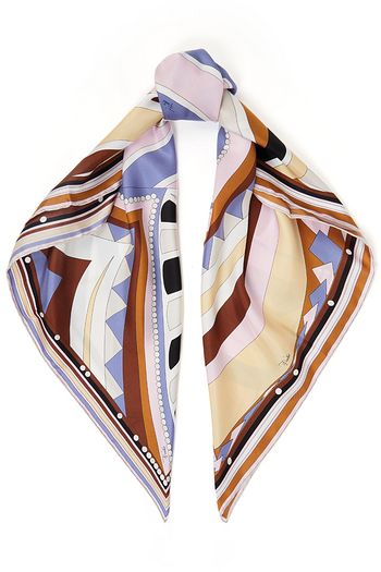 EMILIO PUCCI Printed silk-twill scarf