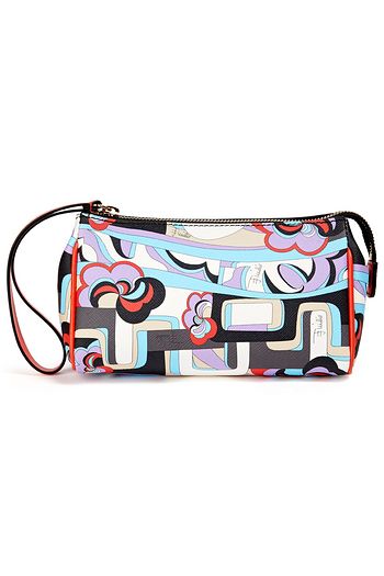EMILIO PUCCI Printed faux and smooth leather cosmetics case