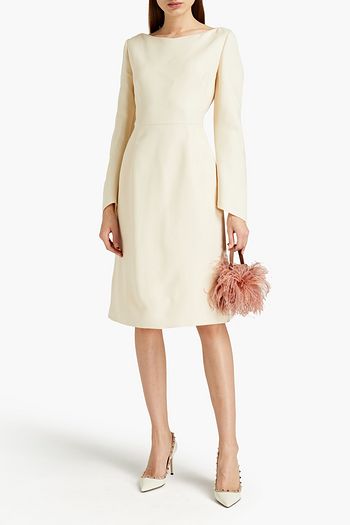 VALENTINO Minikleid aus Crêpe aus einer Woll-Seidenmischung