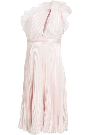 GIAMBATTISTA VALLI Wrap-effect pleated silk-georgette mini dress