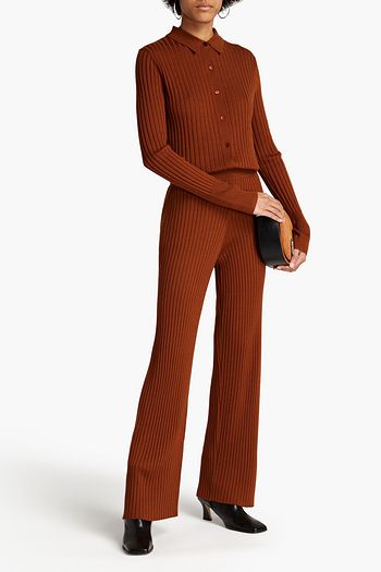 PAUL SMITH Ribbed wool and Lyocell-blend cardigan