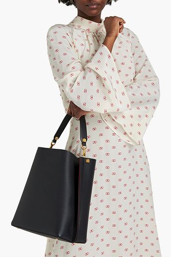 VALENTINO GARAVANI VLOGO textured-leather bucket bag