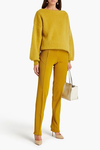VALENTINO Stretch-knit straight-leg pants
