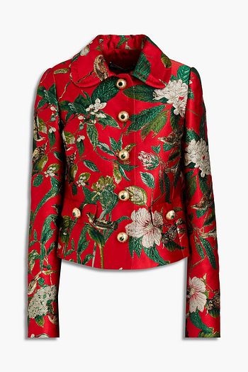 DOLCE & GABBANA Button-detailed metallic brocade jacket