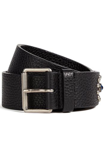 VALENTINO GARAVANI Embellished textured-leather belt
