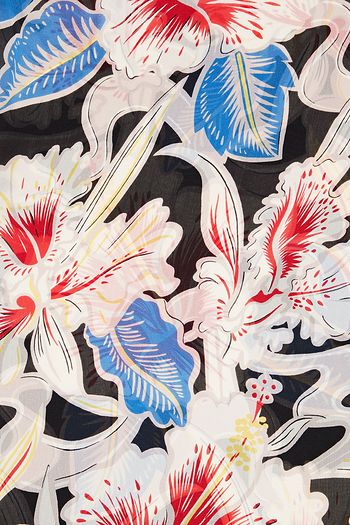 VALENTINO GARAVANI Floral-print silk-voile scarf