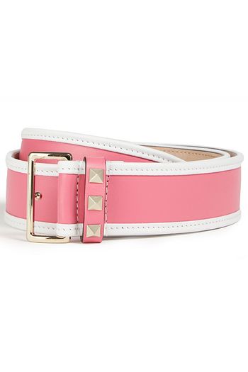 VALENTINO GARAVANI Studded two-tone leather belt