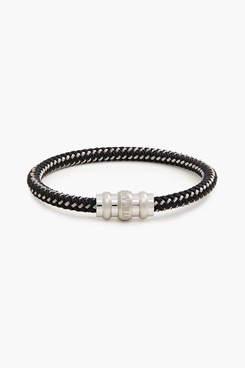 MONTBLANC Silver rubber bracelet